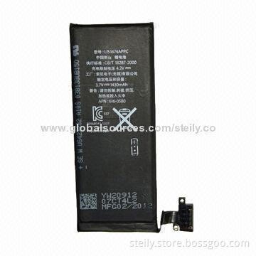 High-quality 1,430mAh Li-ion Polymer Mobile Phone Battery for iPhone 4S/4 Replacement